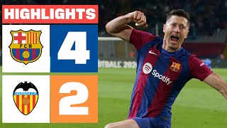 FC BARCELONA 4  2 VALENCIA CF  RESUMEN LALIGA EA SPORTS [upl. by Desai215]