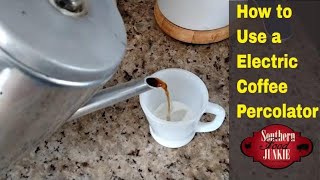 How to use a Electric Coffee Pecolator  Using a Mirro Matic Electric Percolator [upl. by Adnah]