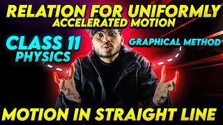 relation for uniformly accelerated motion graphical method class 11 physics motion in straight line [upl. by Yelac448]