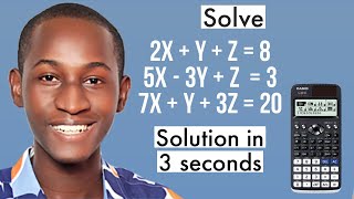 HOW TO SOLVE SIMULTANEOUS EQUATION SUPER FAST IN SCIENTIFIC CALCULATOR Casio fx991 ex classwiz [upl. by Ahsenev889]