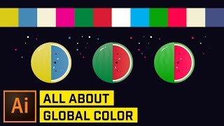 GLOBAL COLOR GLOBAL COLOR GLOBAL COLOR Illustrator CC Tutorial [upl. by Ymmac195]