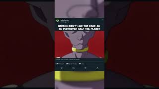 Beerus didnt like the food so destroyed half the Planet🗿 [upl. by Steere]