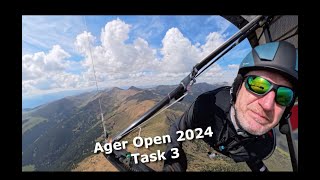 HANGGLIDING OVER UNLANDABLE TERRAIN TASK 3 AGER OPEN 2024 [upl. by Penrod]