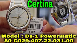 Certina Model  Ds1 Powermatic 80 C0294072203100 Watches review 2020 Khmer Rathana5555 [upl. by Kassia]