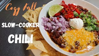 The BEST Crockpot Chili Recipe l Vanitys Kitchen [upl. by Milla]