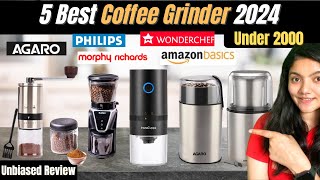 Top 5 Best Coffee Grinder In India 2024  Best Coffee Grinder For Espresso 2024 [upl. by Ola]