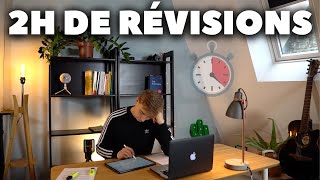 On RÉVISE 2H ensemble👨🏼‍🎓  Study With Me  révisions en temps réel [upl. by Eidnam418]