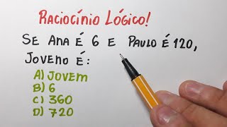 RACIOCÍNIO LÓGICO 😱999 ACERTAM essa questão [upl. by Dnaletak]