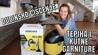 ČISTIM TEPIHE I KUTNU GARNITURU S KARCHER SE 5100  mama 4 djece [upl. by Durkin]