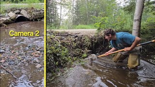 Unclogging Culvert With Large Mud Buildup [upl. by Joaquin]