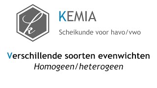 Verschillende soorten evenwichten Homogeenhetereogeen [upl. by Kesley]