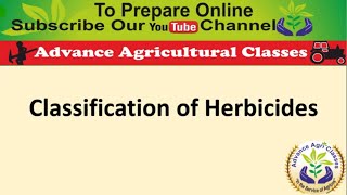 Classification of Herbicides [upl. by Alimak946]