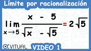 Límite Indeterminado 00 por Racionalización  Video 1 de 5 [upl. by Hsirrap]