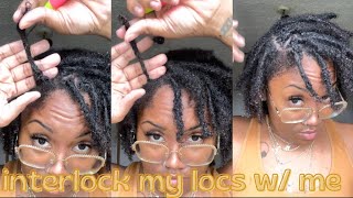 Interlocking vs Retwist  Interlocking locs 🫶🏽 [upl. by Seda]