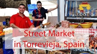 Torrevieja street market in winter [upl. by Islek]