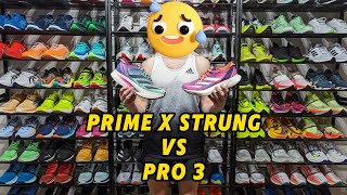 Adidas Adizero Prime X Strung Vs Pro 3  Completely Irrelevant Right Now 😔 running nevergiveup [upl. by Figge]