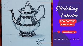 Master the Art of Tea Kettle Drawing  howtodraw tea cattle [upl. by Darrej]