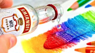 Put Alcohol on Colored Pencil amp SEE WHAT HAPPENS💥pro trick [upl. by Blakelee]