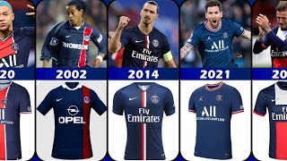 Evolution PARIS SAINTGERMAIN Jersey Home and Away 20002024 [upl. by Notyalk]