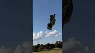 Traxxas Maxx Slash Backflips into hard landing [upl. by Einttirb]