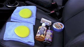 Application of Gliptone Liquid Leather Gentle Cleaner and Conditioner [upl. by Orgalim]