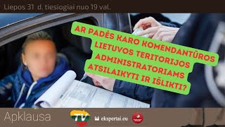 Karo komendantūros vykdys priverstinį negrąžintiną turto paėmimą LT administratorių reikmėms [upl. by Other]