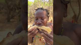 Hadzabe tribe bushmen truly enjoy this natural snack from their traditional diet [upl. by Carper]