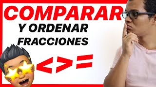 🤓 APRENDE A COMPARAR Y ORDENAR FRACCIONES con distinto denominador   😱 Fácil  EJEMPLOS [upl. by Annaerdna]