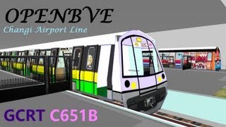 OpenBVEAJRTRoute Play GCRTs C651B on Changi Airport Line [upl. by Leahcir]