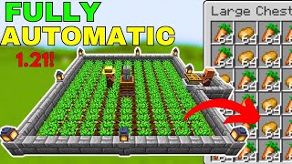 Easiest Automatic CROP farm Minecrft 121  Tutorial [upl. by Lamoureux]