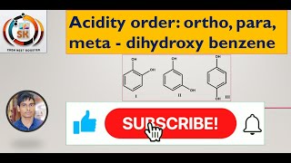 Acidity order of Catechol Resorcinol Quinol neetchemistry iitjamchemistry chemistryconcept [upl. by Odnaloy]