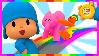 🌈POCOYO amp NINA EPISODIOS  Colores del arcoiris para niños 120 min CARICATURAS y DIBUJOS ANIMADOS [upl. by Lynna]