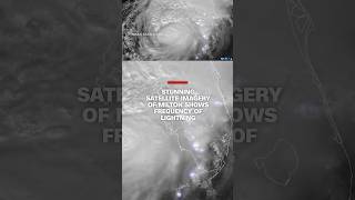 Stunning satellite imagery of Hurricane Milton shows frequency of lightning [upl. by Nitsuj]