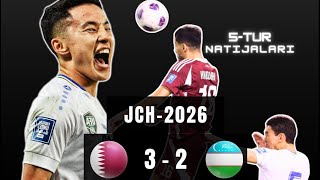 Qatar  Ozbekiston 32 uchrashuvidagi maglubiyat uchun kim aybdor  JCH2026 5tur natijalari [upl. by Jonathan]