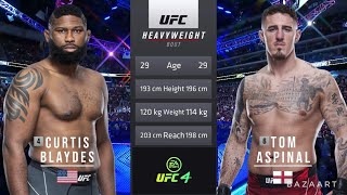 CURTIS BLAYDES VS TOM ASPINALL FULL FIGHT UFC FIGHT NIGHT [upl. by Nyved]