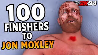 100 Finishers to Jon Moxley in WWE 2K24 [upl. by Delorenzo]