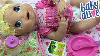 Feeding Baby Alive 2006 Soft Face Doll Peas Doll Food [upl. by Mariand]