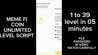 Meme Fi unlimited Level Trick  Meme Fi unlimited Level script  meme Fi 1 to 39 level script [upl. by Stearns171]