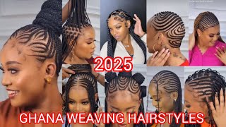 NEW AND LATEST CORNROW HAIRSTYLES GHANA WEAVING HAIRSTYLES  KNOTLESS BOX BRAIDS HAIRSTYLES viral [upl. by Pammy]