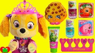 Paw Patrol Skye Princess Makeover Shopkins Makeup [upl. by Bacon]