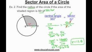 Finding Sector Area of a Circle [upl. by Arhaz699]