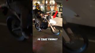 Electric dirt bike vs overconfident rider 😳 surron bikelife [upl. by Tnarg]