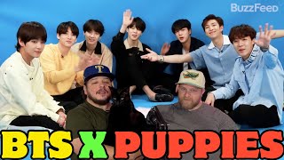 BTS Plays With Puppies While Answering Fan Questions REACTION [upl. by Anifares679]