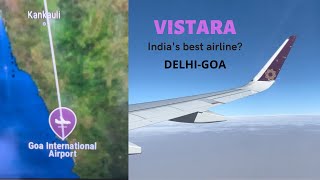 Vistara airlinesDelhi to Goa Inflight experience Vistara Indias best airline [upl. by Shay]