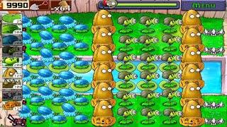 Winter Melon amp Gatling Pea with Spikerock vs Zombies • Survival Pool Walkthrough • Plants vs Zombies [upl. by Sallyanne]