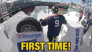 Hockey Players try Red Bull Crashed Ice Track for the first time WITHOUT Practice [upl. by Yecak307]