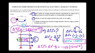 Diferencia de potencial eléctrico trabajo y energía [upl. by Danica635]