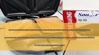 Review Sonifer sandwich maker Toaster and Electric Panini Press breakfast machine home appliances [upl. by Drusi]