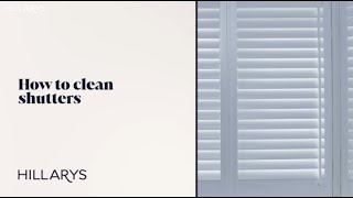 How to clean shutters [upl. by Aluin]