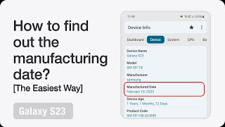 How to find out the manufacturing date of your Galaxy phone The Easiest Way [upl. by Loftus]